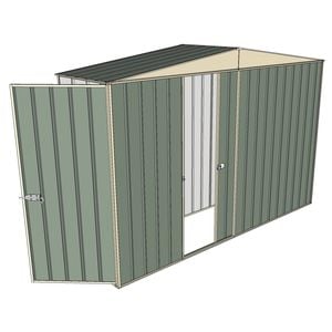 Build-a-Shed 3.0 x 0.8 x 2.3m Gable Single Hinged Side Door Shed - Green