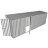 Build-A-Shed 1.2 x 6.0 x 2.0m Skillion Single Hinged Side Door Shed - Zinc