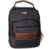 FIB Canvas Sling  Shoulder Strap Messenger Travel Pack w Tablet Pocket Black