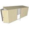 Build-a-Shed 1.5 x 4.5 x 2m Single Hinged Side Door Skillion Shed - Cream