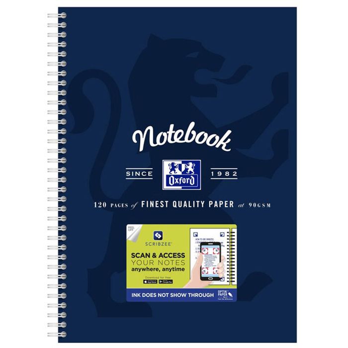 Oxford Scribzee Compatible A4 Notebook (Navy)
