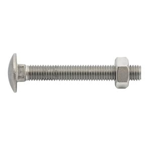 Zenith M12 x 180mm 316 Stainless Steel Coach Head Bolt And Nut