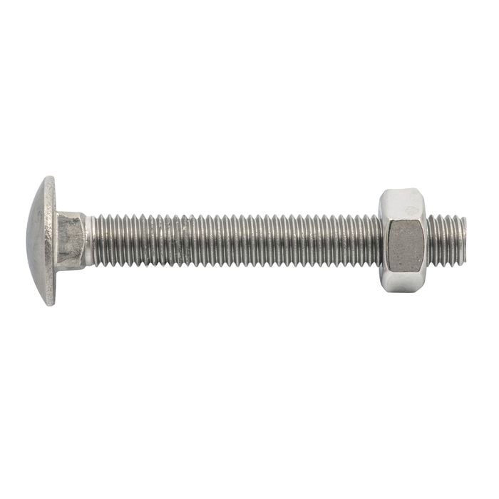 Zenith M12 x 180mm 316 Stainless Steel Coach Head Bolt And Nut