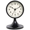 NNEOBA Nordic Vintage Metal Alarm Clock Silent Table Clock with Nightlight Black