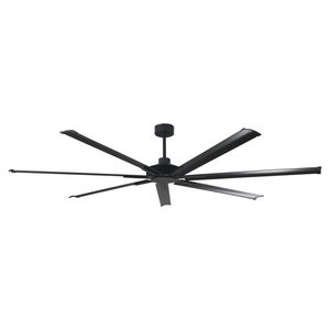 Parrot Uncle 254cm Industrial Black 7-Blade Aluminium HVLS DC Motor Ceiling Fan With Remote