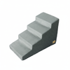 P&P Grey Foam Dog Ramp Stairs Four Step With Non Slip Base For Small Pets