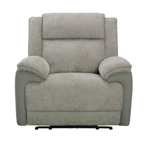 Southwest 1 Seater Electric Recliner Fabric Sofa Lounge Oyster Beige