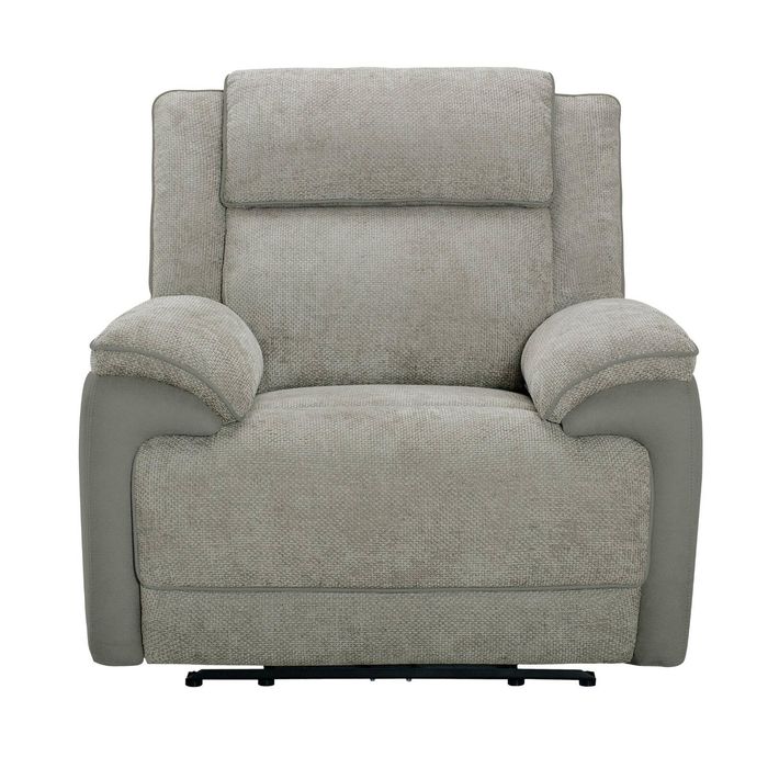 Southwest 1 Seater Electric Recliner Fabric Sofa Lounge Oyster Beige