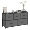 Advwin 5 Chest Of Drawers Storage Cabinet Tower Dresser Lowboy Dark Grey