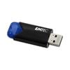 Emtec Click Easy B110 Usb 3.0 Flash Drive 32gb Blue Spring Slider Capless Design For Windows And Mac