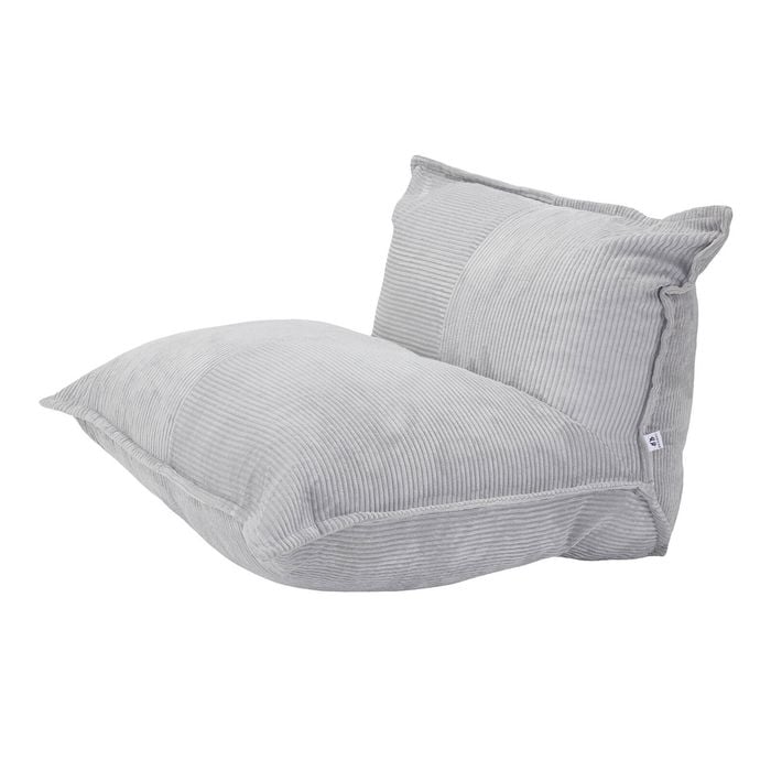 Ihomdec L-shape Upholstery Corduroy Compression Sofa Grey