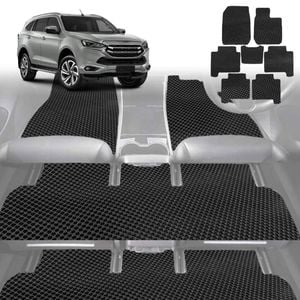 6D Diamond Car Floor Mats for Isuzu MU-X 2021-Current-Ultimate Set-Black-Outback GT