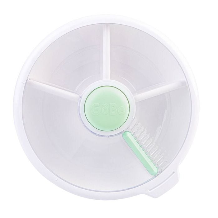 GoBe Large Round Snack Spinner Food Storage Container 21cm Green 3y+