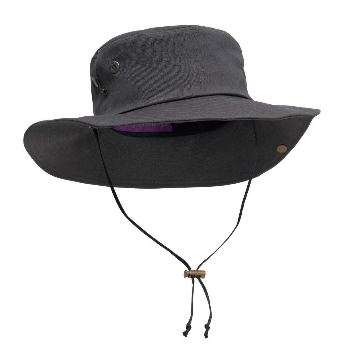 Green Hip Broad Rim Hat Charcoal Medium - Bunnings Australia