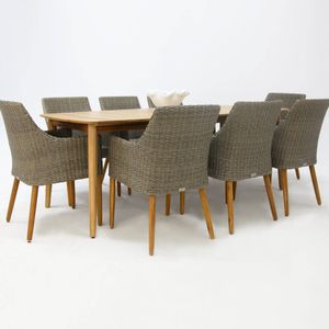 Versailles Faro 9pc Dining Set - Grey
