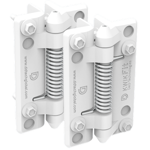 D&D Technologies White KwikFit Polymer Self-Closing Hinges