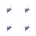 4PK Marvel Luggage Tag Identity Label - Captain America
