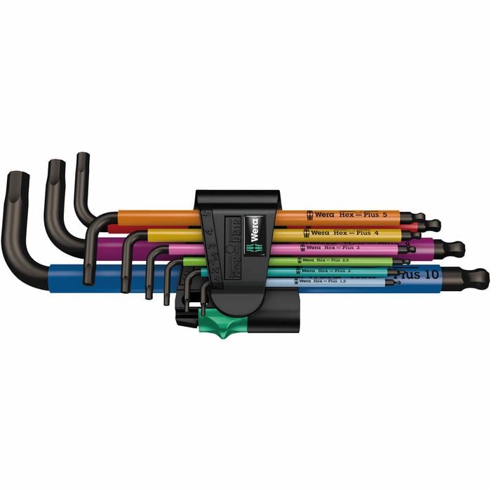 Wera Multicolour Hex-Plus Ball End Metric L-Key Clip Set