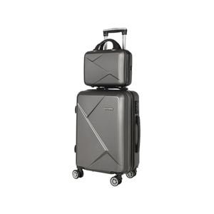 Wanderlite 12" 20" Luggage Set Suitcase TSA Dark Grey
