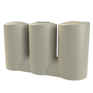 Melro Tanks 3000L Smooth Cream Slimline 3007 Squat Poly Water Tank