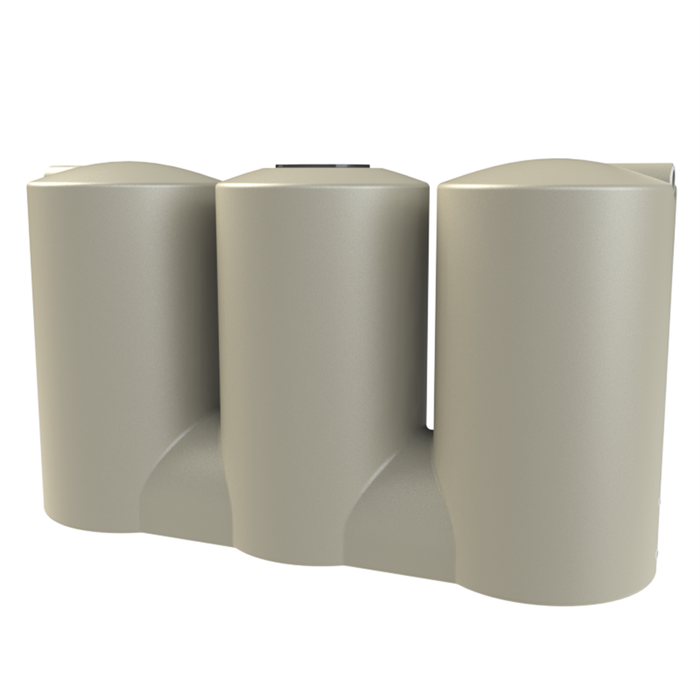 Melro Tanks 3000L Smooth Cream Slimline 3007 Squat Poly Water Tank
