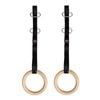 Smai Wooden Gym Rings - Easy Straps - Brown