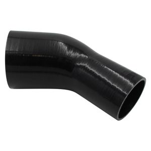 GASO 45 Degree Reducer Elbow 4" to 3" (102-76mm) Silicone Hose Black