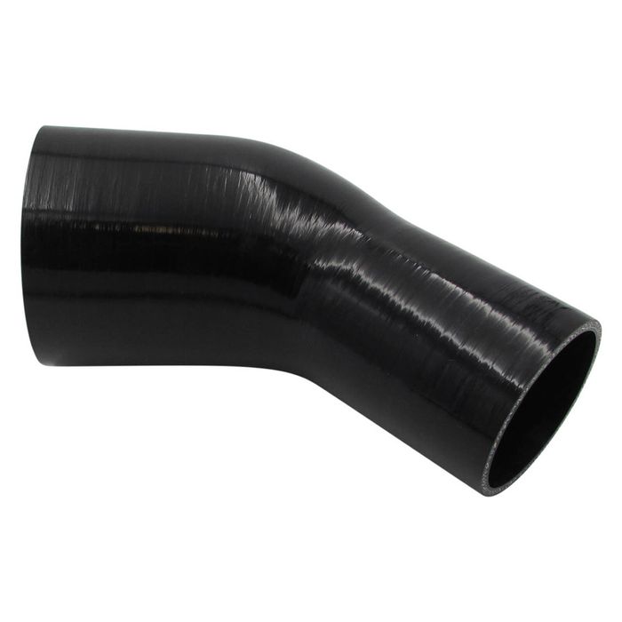 GASO 45 Degree Reducer Elbow 4" to 3" (102-76mm) Silicone Hose Black