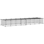 Andala Pets 36-Panel Pet Cage with Door Black 35x35 cm Steel
