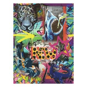 Graffiti Mural Multicoloured Wallpaper  2.1 m x 2.8m