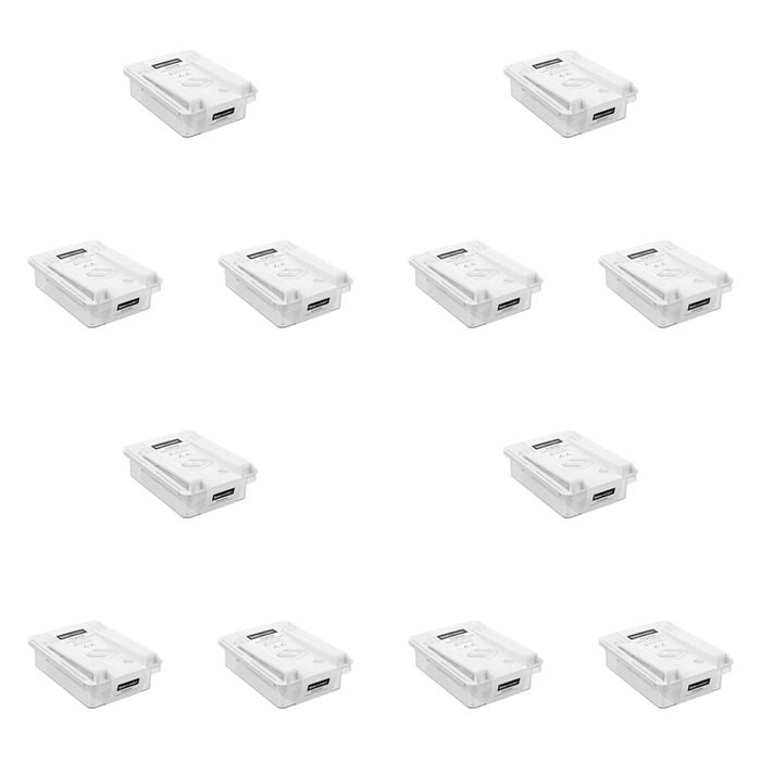 12PK Boxsweden 19.5cm Crystal Undershelf Fridge Drawer Large - White