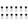 12x 150ml Glass Salt Or Pepper Grinder 12cm - Adjustable Ceramic Core Short Mill