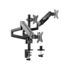 Brateck Triple Monitors Pole-mounted Gas Spring 17"-27" - Black