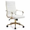 Costway Reclining Office Chair Pu Computer Arms Swivel Adjustable Padded