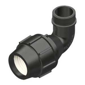 Plasson 50mm x 1" Metric Compression 90° Male Elbow