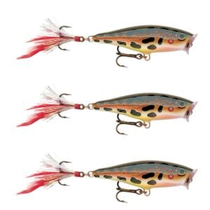 3x Rapala 7cm Skitter Pop Topwater Popper Fishing Lures - Frog