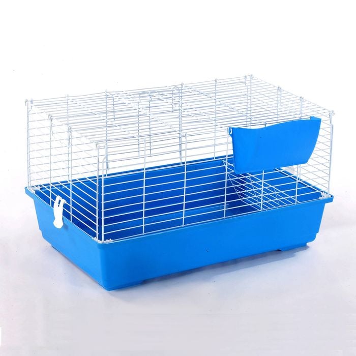 Flyline Bunny Hotel 80 Rabbit Guinea Pig Chinchilla Cage with Big Tray Blue/White Cage