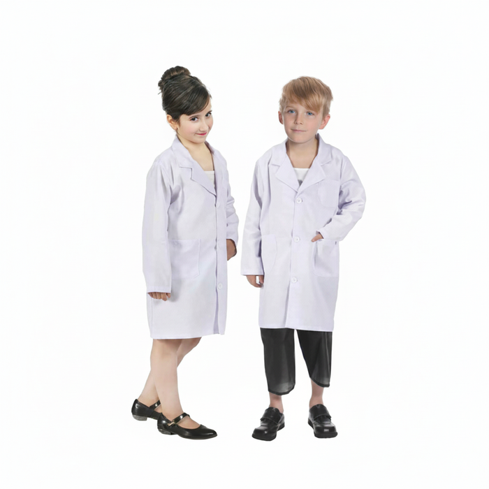More Than Party Unisex Children White Lab Coat Kids Costume Large 130-150cm