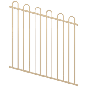 ProtectorAl 0350-1200W x 1200H Primrose Loop Top Pool Fence Panel Raked Up to 15º