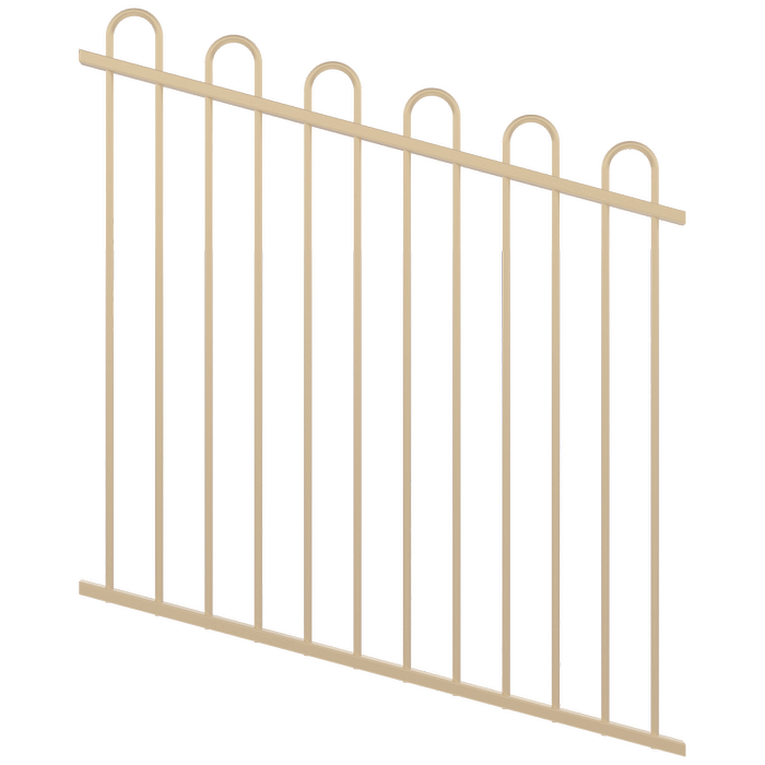 ProtectorAl 0350-1200W x 1200H Primrose Loop Top Pool Fence Panel Raked Up to 15º