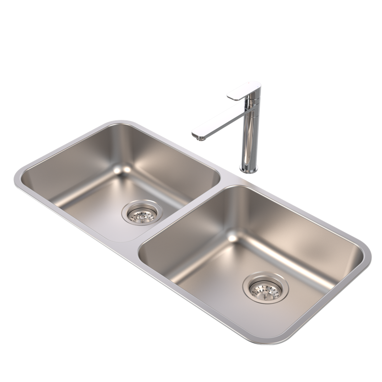 Caroma Luna Double Bowl and Chopping Board Bundle thumbnail 2