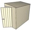 Build-A-Shed 1.2 x 2.3 x 2.0m Tunnel Shed Tunnel Hinged Door No Side Doors - Cream