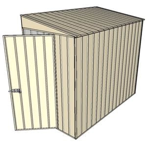 Build-A-Shed 1.2 x 2.3 x 2.0m Tunnel Shed Tunnel Hinged Door No Side Doors - Cream