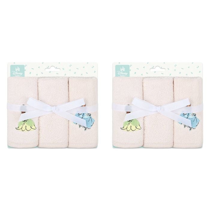 6pc Disney Princesses Baby/Kids Cotton Washers/Washcloth 25x25cm