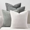 Gioia Casa Corduroy Velvet Cushion Covers - Soft Velvet Fabric with Hidden Zipper - Gradient Grey, 45cm x 45cm (Pack of 4)