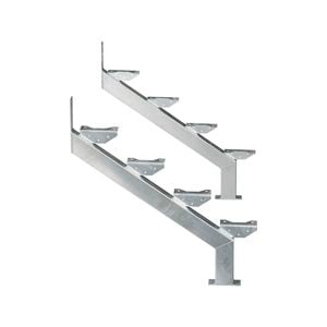 Galintel 4 Tread Galvanised Steel Dual Stair Stringer - 2 Pack