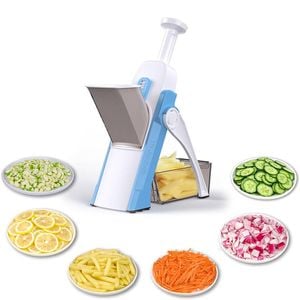 Catzon 5-in-1 Mandoline Slicer Adjustable Thickness 0.1-8mm-Blue