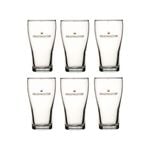 Crown Nucleated Headmaster Beer Conical Glasses 425ml - Set of 6