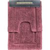 2pc Renee Taylor Tufted Bath/Contour Mat Set Cotton 2200GSM Bathroom Rosebud