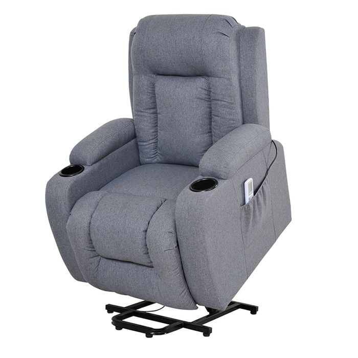 Ufurniture Electric Lift Heated Massage Recliner Grey